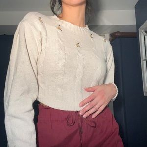 Shein Embroidered Sweater